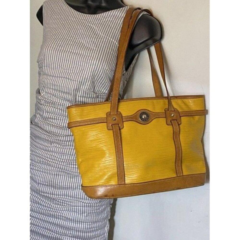 Dooney and Bourke yellow leather shoulder bag - Picture 6 of 12